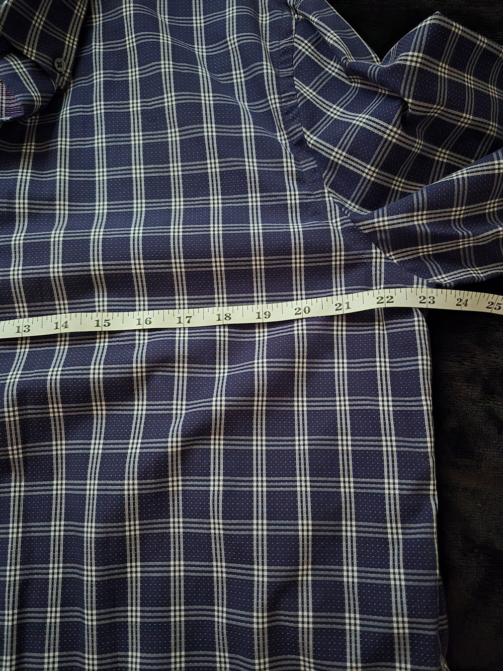 Bugatchi Shaped Comfort Stretch Purple Plaid Button Down Shirt Men's L Cotton - Picture 8 of 9